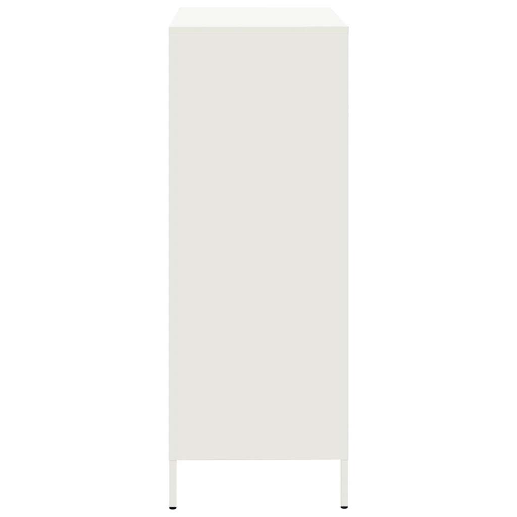 Credenza Bianca 68x39x101,5 cm in Acciaio - homemem39