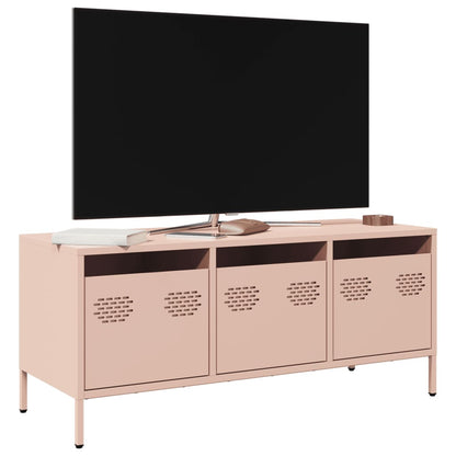 Mobile TV Rosa 101,5x39x43,5 cm in Acciaio Laminato a Freddo - homemem39