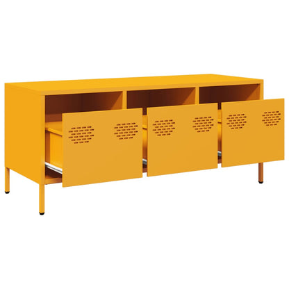 Mobile TV Giallo Senape 101,5x39x43,5 cm in Acciaio - homemem39