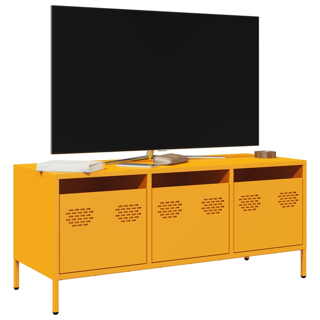 Mobile TV Giallo Senape 101,5x39x43,5 cm in Acciaio - homemem39