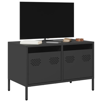 Mobile TV Nero 68x39x43,5cm in Acciaio Laminato a Freddo - homemem39