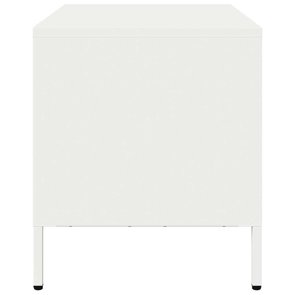 Mobile TV Bianco 68x39x43,5 cm in Acciaio Laminato a Freddo - homemem39