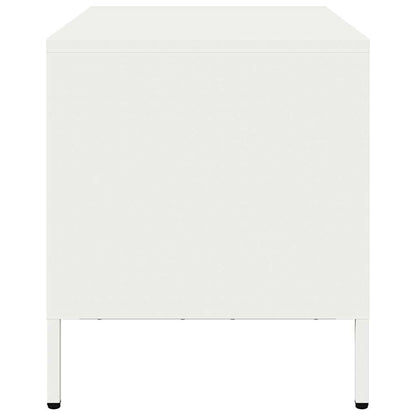 Mobile TV Bianco 68x39x43,5 cm in Acciaio Laminato a Freddo - homemem39