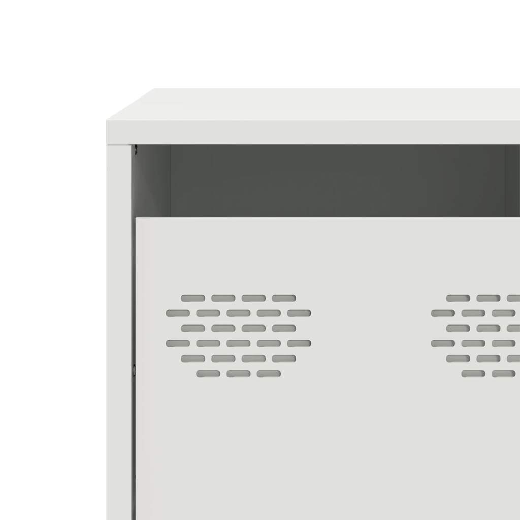 Mobile TV Bianco 68x39x43,5 cm in Acciaio Laminato a Freddo - homemem39