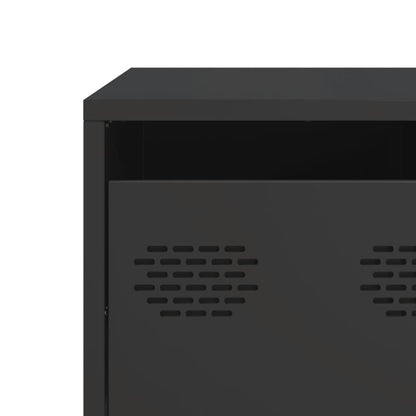 Mobile TV Nero 68x50x43,5 cm in Acciaio Laminato a Freddo - homemem39