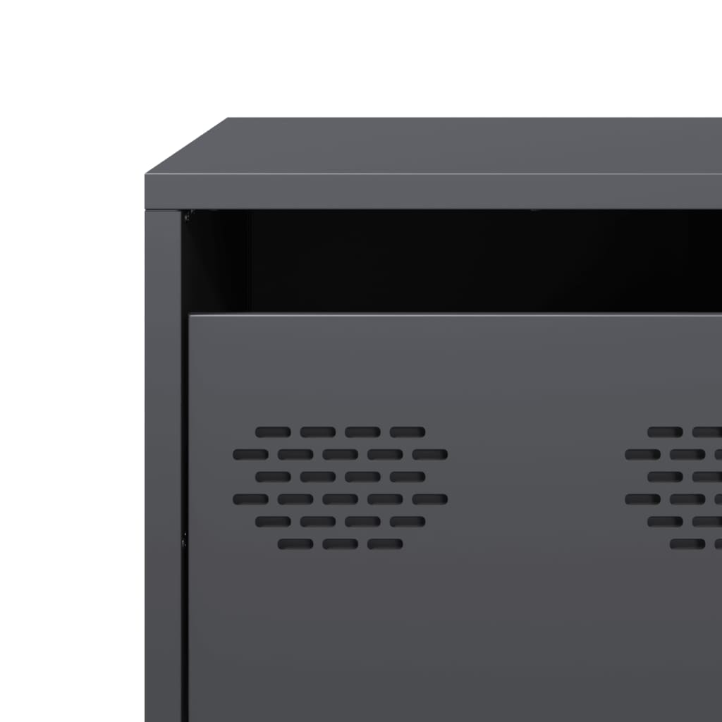 Mobile TV Antracite 68x50x43,5 cm in Acciaio Laminato a Freddo - homemem39