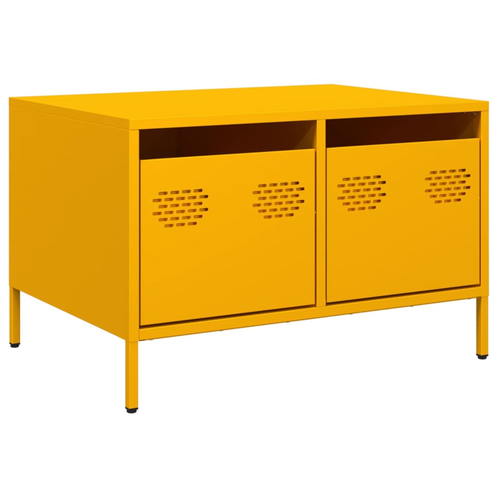 Mobile TV Giallo Senape 68x50x43,5 cm Acciaio Laminato a Freddo - homemem39