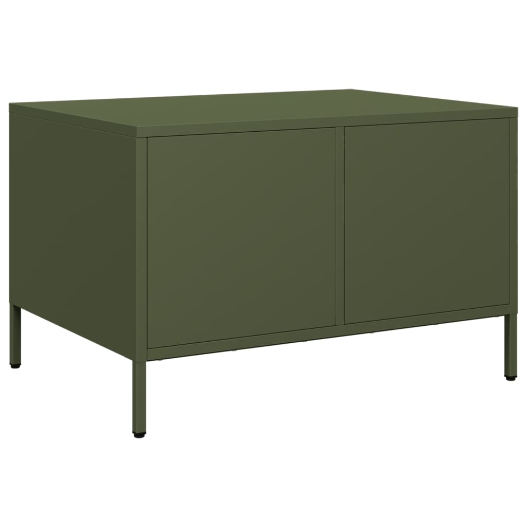 Mobile TV Verde Oliva 68x50x43,5cm in Acciaio Laminato a Freddo - homemem39