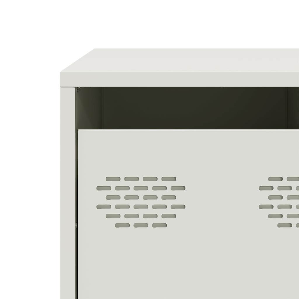 Mobile TV Bianco 68x50x43,5 cm in Acciaio Laminato a Freddo - homemem39