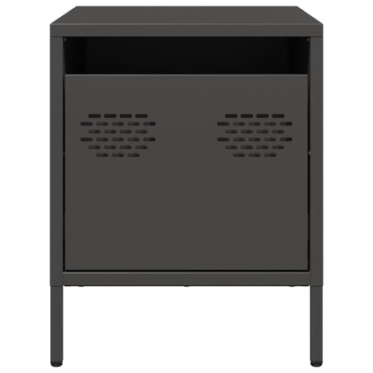 Comodini 2 pz Neri 35x39x43,5 cm in Acciaio - homemem39