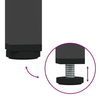 Comodini 2 pz Neri 35x39x43,5 cm in Acciaio - homemem39