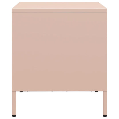 Comodino Rosa 35x39x43,5 cm in Acciaio - homemem39