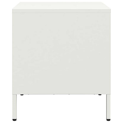 Comodini 2 pz Bianco 35x39x43,5 cm in Acciaio - homemem39