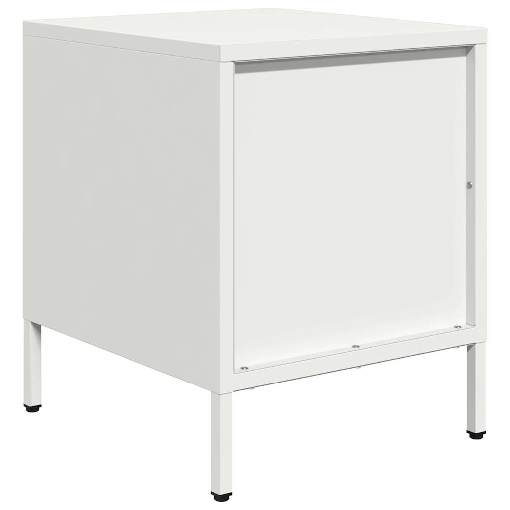 Comodini 2 pz Bianco 35x39x43,5 cm in Acciaio - homemem39