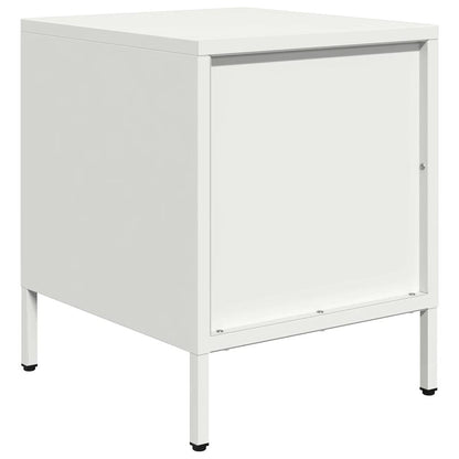 Comodini 2 pz Bianco 35x39x43,5 cm in Acciaio - homemem39