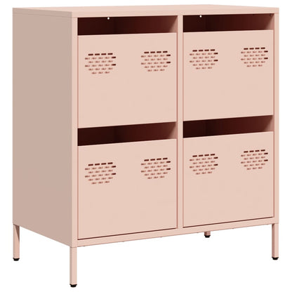Credenza Rosa 68x39x73,5 cm in Acciaio Laminato a Freddo - homemem39