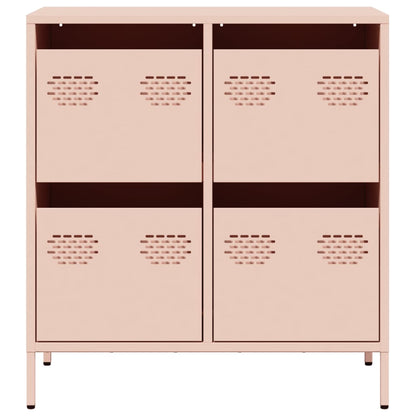 Credenza Rosa 68x39x73,5 cm in Acciaio Laminato a Freddo - homemem39