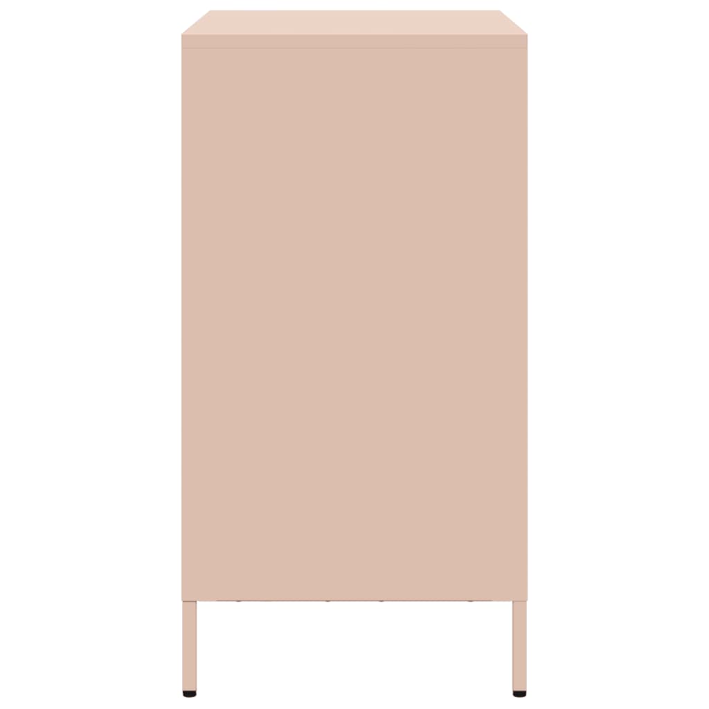 Credenza Rosa 68x39x73,5 cm in Acciaio Laminato a Freddo - homemem39