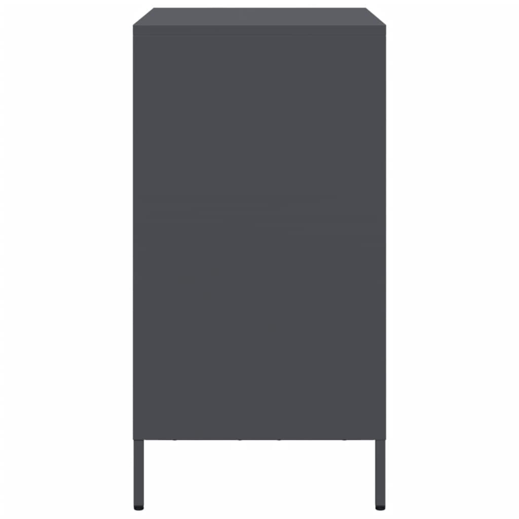 Credenza Antracite 68x39x73,5 cm in Acciaio Laminato a Freddo - homemem39