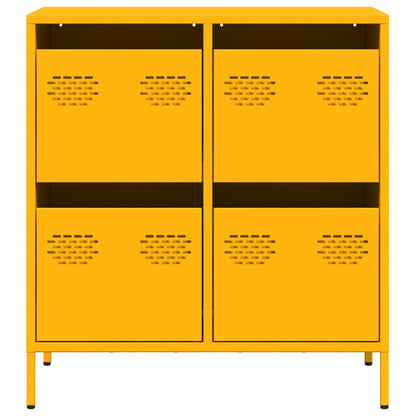 Credenza Giallo Senape 68x39x73,5 cm Acciaio Laminato a Freddo - homemem39