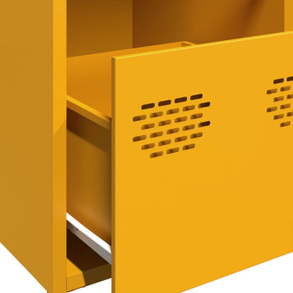 Credenza Giallo Senape 68x39x73,5 cm Acciaio Laminato a Freddo - homemem39