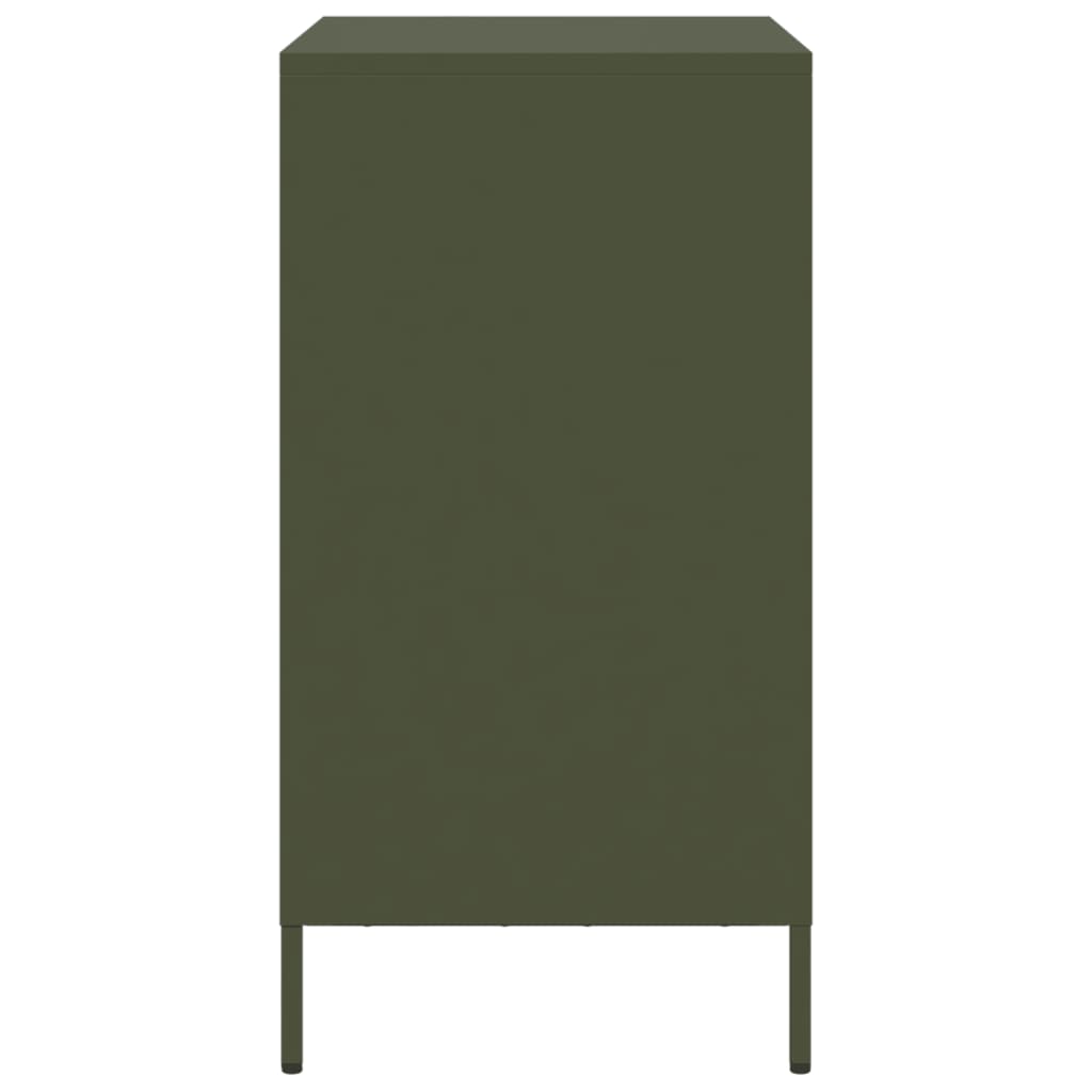 Credenza Verde Oliva 68x39x73,5 cm in Acciaio Laminato a Freddo - homemem39