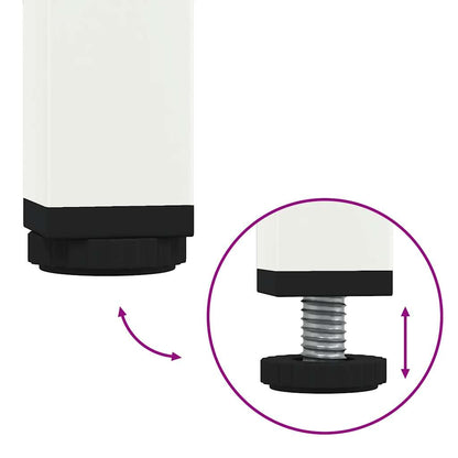 Credenza Bianca 68x39x73,5 cm in Acciaio Laminato a Freddo - homemem39