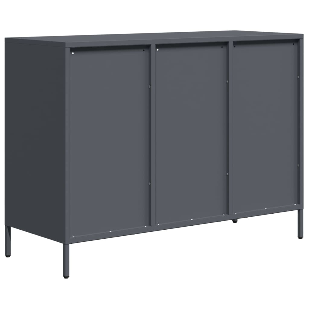 Credenza Antracite 101,5x39x73,5cm in Acciaio Laminato a Freddo - homemem39
