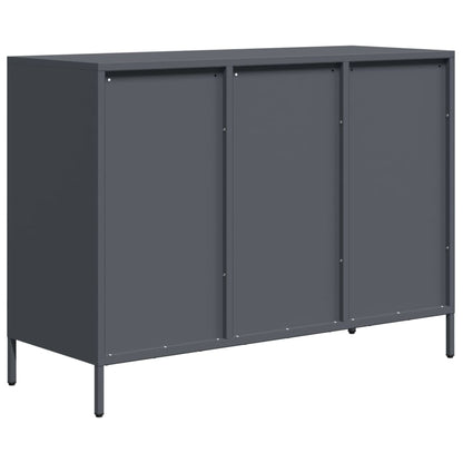 Credenza Antracite 101,5x39x73,5cm in Acciaio Laminato a Freddo - homemem39