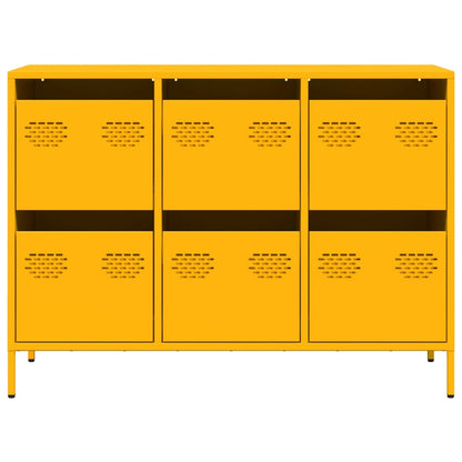 Credenza Giallo Senape 101,5x39x73,5 cm Acciaio Laminato Freddo - homemem39