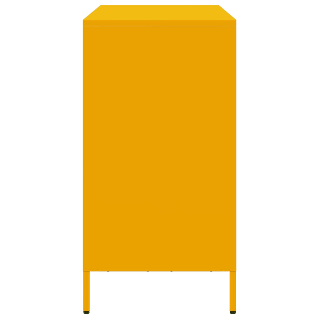 Credenza Giallo Senape 101,5x39x73,5 cm Acciaio Laminato Freddo - homemem39