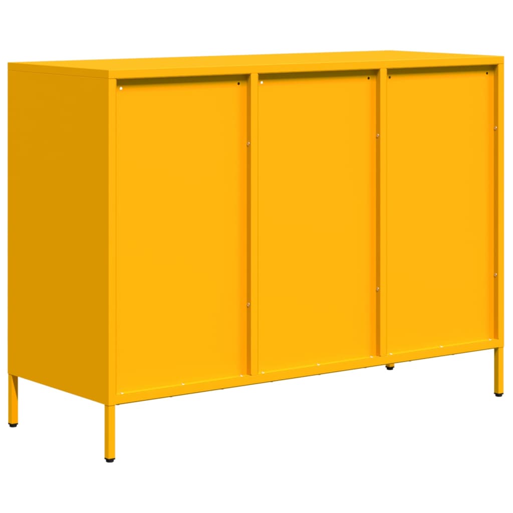 Credenza Giallo Senape 101,5x39x73,5 cm Acciaio Laminato Freddo - homemem39