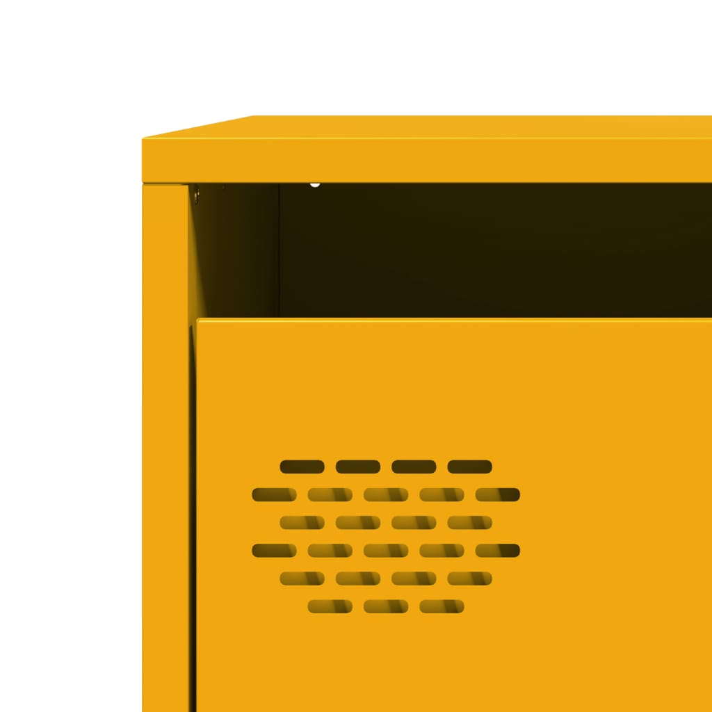 Credenza Giallo Senape 101,5x39x73,5 cm Acciaio Laminato Freddo - homemem39