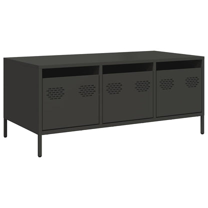 Tavolino Nero 101,5x50x43,5 cm in Acciaio Laminato a Freddo | homemem39