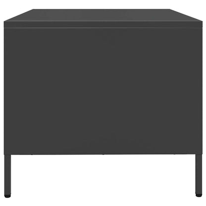 Tavolino Nero 101,5x50x43,5 cm in Acciaio Laminato a Freddo