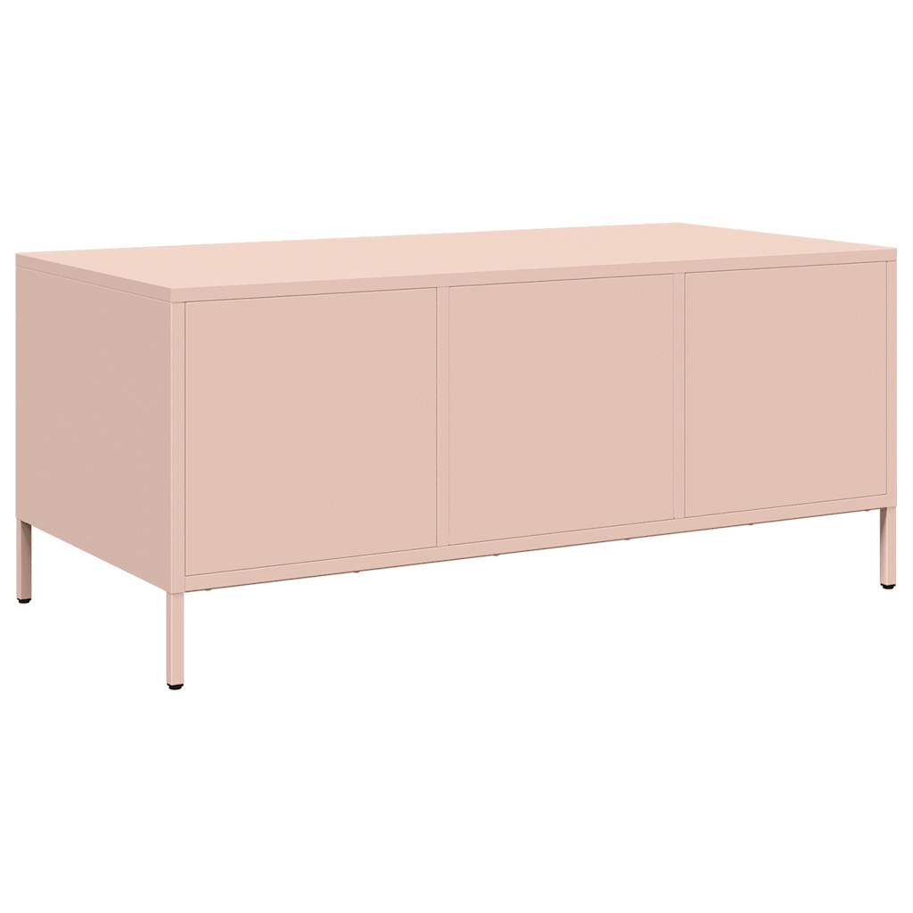 Tavolino Rosa 101,5x50x43,5 cm in Acciaio Laminato a Freddo | homemem39