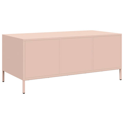 Tavolino Rosa 101,5x50x43,5 cm in Acciaio Laminato a Freddo | homemem39
