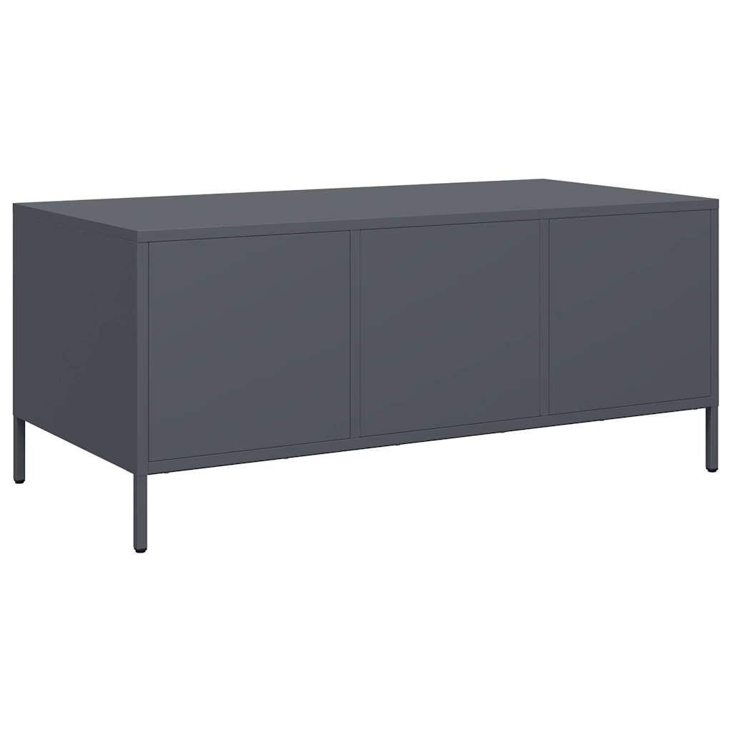 Tavolino Antracite 101,5x50x43,5cm in Acciaio Laminato a Freddo | homemem39