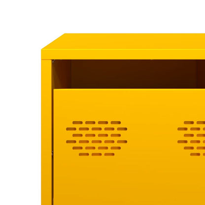 Tavolino Giallo 101,5x50x43,5 cm Acciaio Laminato a Freddo
