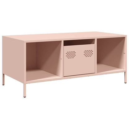 Tavolino Rosa 101,5x50x43,5 cm in Acciaio Laminato a Freddo