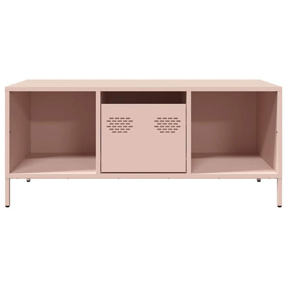 Tavolino Rosa 101,5x50x43,5 cm in Acciaio Laminato a Freddo