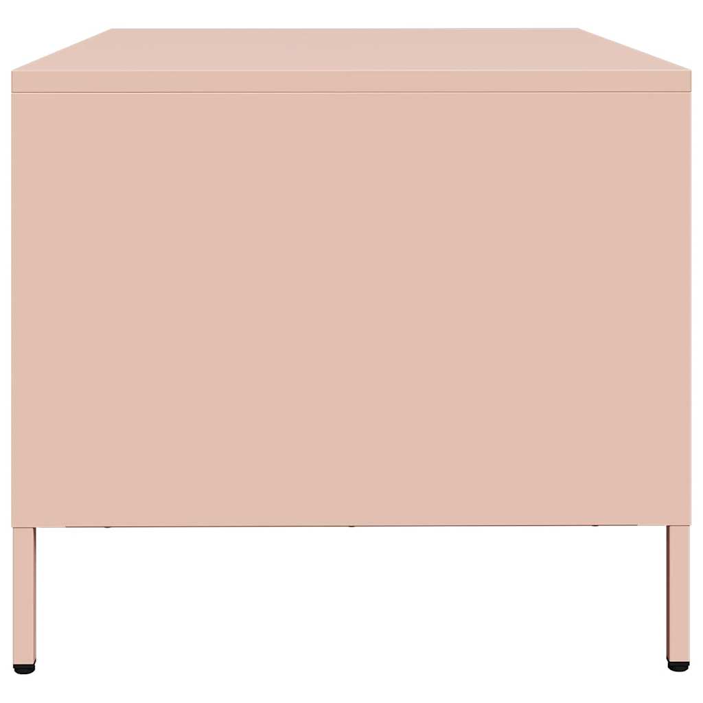 Tavolino Rosa 101,5x50x43,5 cm in Acciaio Laminato a Freddo