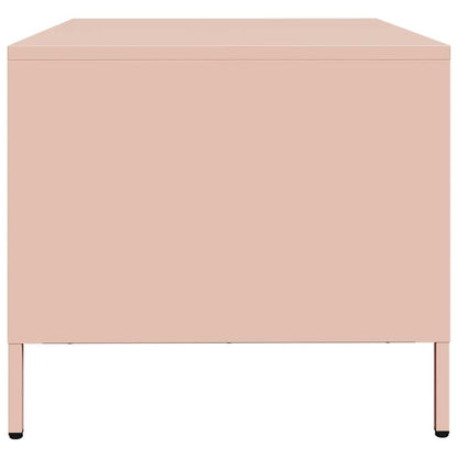 Tavolino Rosa 101,5x50x43,5 cm in Acciaio Laminato a Freddo