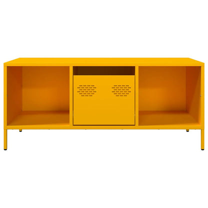 Tavolino Giallo 101,5x50x43,5 cm Acciaio Laminato a Freddo