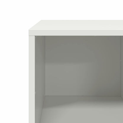 Tavolino Bianco 101,5x50x43,5 cm in Acciaio Laminato a Freddo