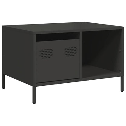 Tavolino Nero 68,5x50x43,5 cm in Acciaio Laminato a Freddo | homemem39