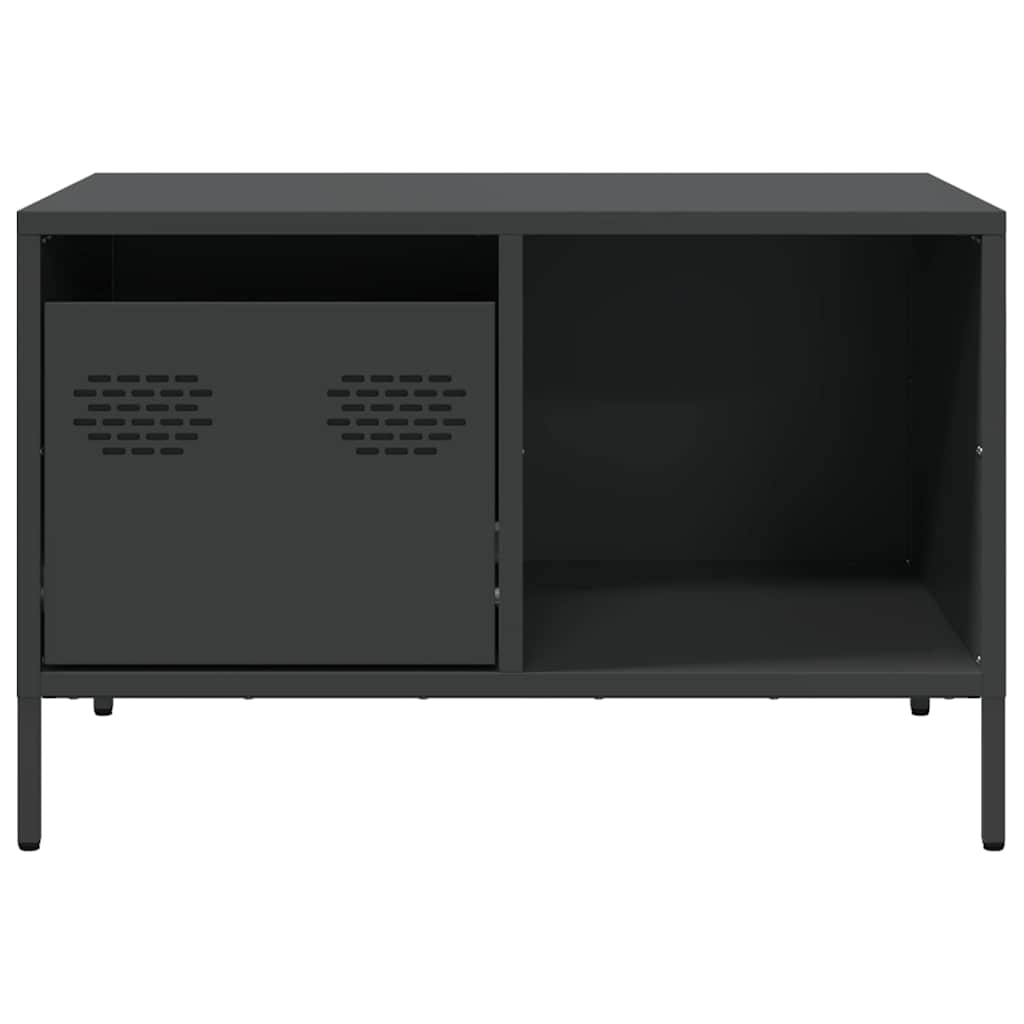 Tavolino Nero 68,5x50x43,5 cm in Acciaio Laminato a Freddo | homemem39