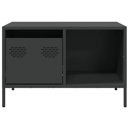 Tavolino Nero 68,5x50x43,5 cm in Acciaio Laminato a Freddo | homemem39
