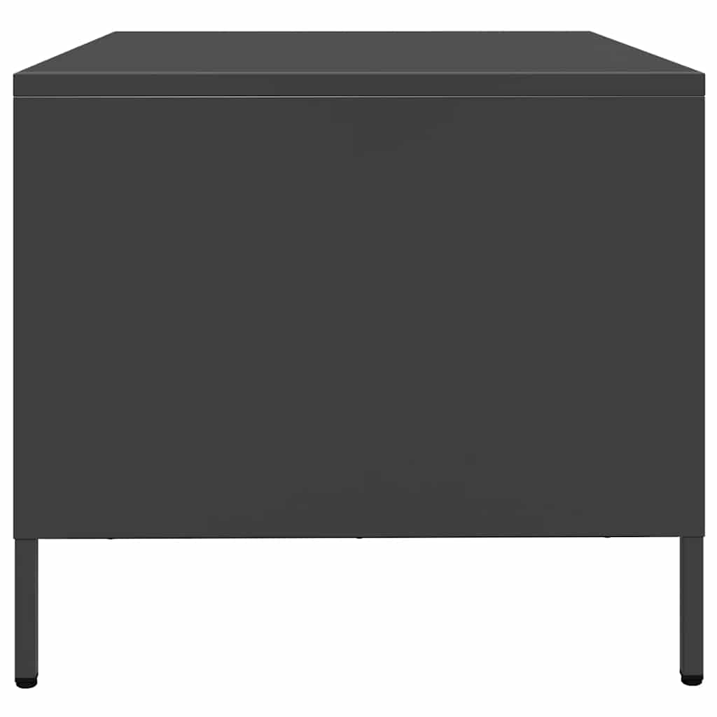 Tavolino Nero 68,5x50x43,5 cm in Acciaio Laminato a Freddo | homemem39