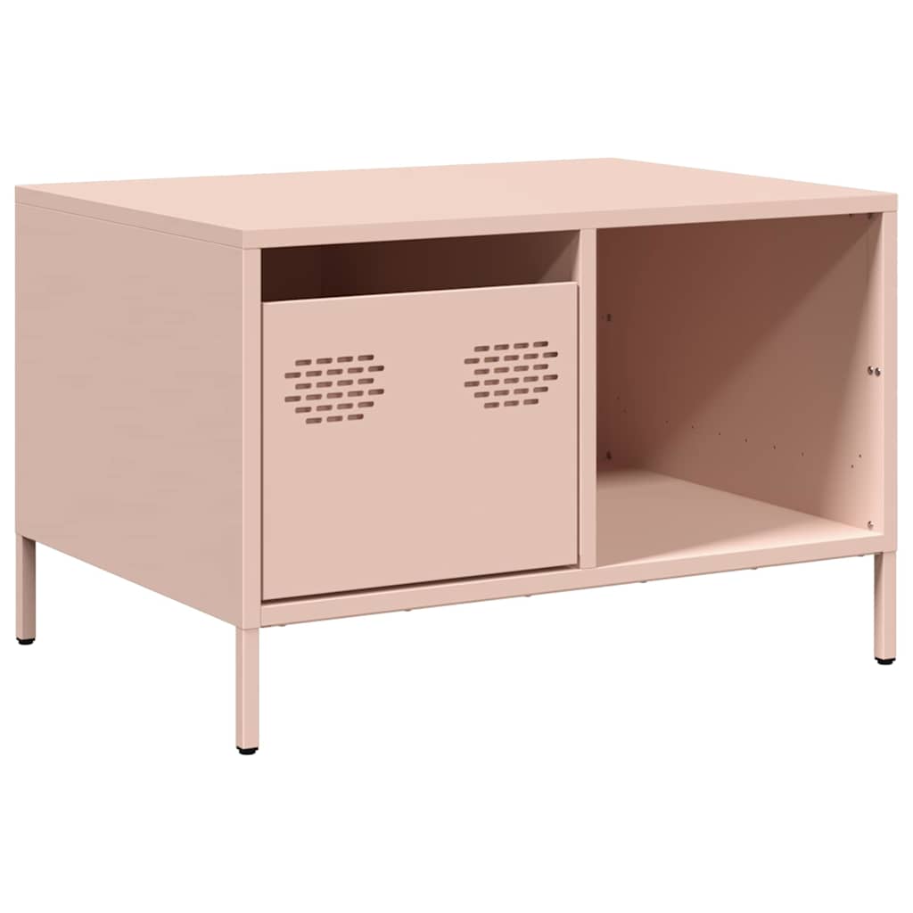 Tavolino Rosa 68,5x50x43,5 cm in Acciaio Laminato a Freddo | homemem39